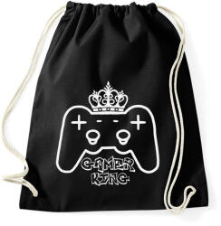 printfashion Gamer king - Sportzsák, Tornazsák - Fekete (5325371)