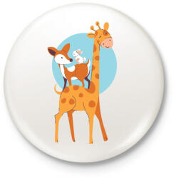 printfashion A három jóbarát - Kitűző, hűtőmágnes - Fehér (3081645)