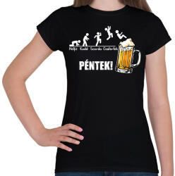 printfashion Vicces sörös hét - Női póló - Fekete (7539449)