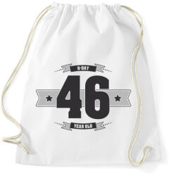 printfashion b-day-46-dark-lightgrey - Sportzsák, Tornazsák - Fehér (511938)