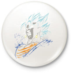printfashion Dragonball - Vegito blue - Kitűző, hűtőmágnes - Fehér (15855687)
