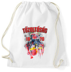 printfashion Tűzoltóság 1870 - Sportzsák, Tornazsák - Fehér (441140)