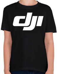 printfashion Dji logo - Gyerek póló - Fekete (2101455)