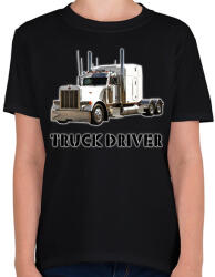 printfashion TRUCK DRIVER - Gyerek póló - Fekete (13056749)