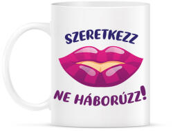 printfashion Szeretkezz, ne háborúzz! - Bögre - Fehér (7108655)
