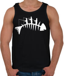 printfashion Horgászat - Férfi atléta - Fekete (2460134)