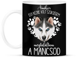 printfashion Megtaláltam a mancsod - Husky - Bögre - Fekete (5451401)