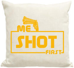 printfashion ME SHOT FIRST - Párnahuzat, Díszpárnahuzat - Lenvászon (1812505)