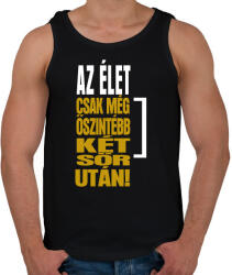 printfashion Két sör után - Férfi atléta - Fekete (16825382)