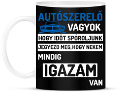 printfashion AUTÓSZERELŐ VAGYOK. . . - Bögre - Fekete (12088072)
