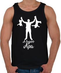 printfashion A legjobb apa - Férfi atléta - Fekete (7344390)