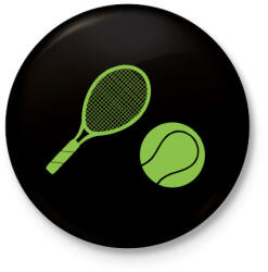 printfashion tenisz - Kitűző, hűtőmágnes - Fekete (5212260)