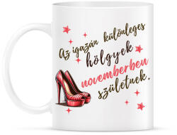 printfashion Szülinap november tűsarkú - Bögre - Fehér (16838974)
