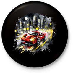 printfashion LEGO Ferrari - Kitűző, hűtőmágnes - Fekete (15535695)