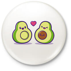 printfashion Avokádó család - Kitűző, hűtőmágnes - Fehér (11904182)