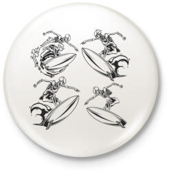 printfashion Szörf 03 - Kitűző, hűtőmágnes - Fehér (4924057)