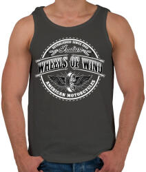 printfashion Szelek szárnyán - Férfi atléta - Sötétszürke (205408)