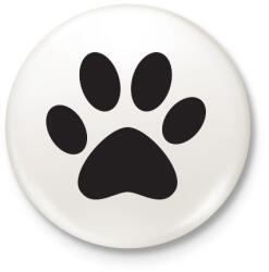 printfashion Mancs - fekete - Kitűző, hűtőmágnes - Fehér (10203407)