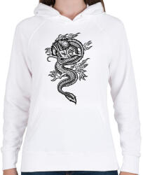 printfashion Sárkány - Női kapucnis pulóver - Fehér (13891748)