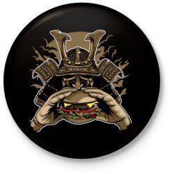 printfashion Szamuráj hamburger - Kitűző, hűtőmágnes - Fekete (3095998)