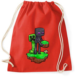 printfashion Minecraft barátok - Sportzsák, Tornazsák - Piros (2316474)