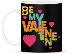 printfashion Légy a Valentinom - Valentin napi páros póló - Bögre - Fekete (11478002)