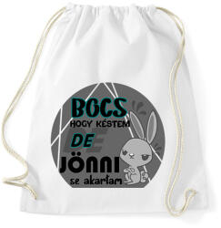 printfashion nyuszis bocs hogy késtem - Sportzsák, Tornazsák - Fehér (6845005)