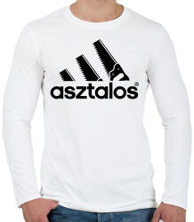 printfashion Asztalos - Férfi hosszú ujjú póló - Fehér (1109644)