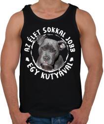 printfashion Pitbull - Férfi atléta - Fekete (5437031)