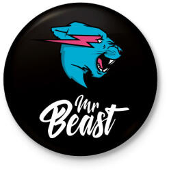 printfashion Mr Beast - Kitűző, hűtőmágnes - Fekete (3100417)