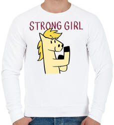 printfashion Erős csajszi - Férfi pulóver - Fehér (2253542)