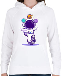 printfashion Űrhajós - Női kapucnis pulóver - Fehér (5121317)