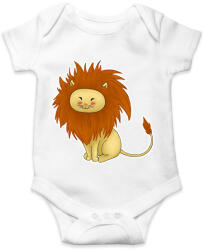 printfashion Kis oroszlán - Baba Body - Fehér (8594150)