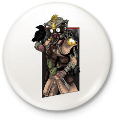 printfashion Apex Legends Bloodhound - Kitűző, hűtőmágnes - Fehér (3079298)