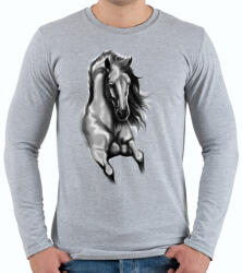 printfashion leader - Férfi hosszú ujjú póló - Sport szürke (308953)