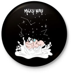 printfashion Milky way - Kitűző, hűtőmágnes - Fekete (5084687)
