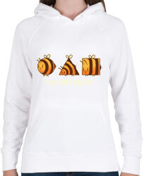 printfashion Bee different - Női kapucnis pulóver - Fehér (5190368)