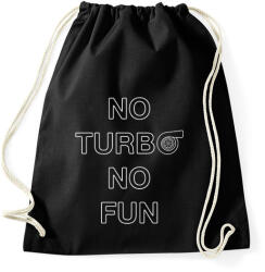 printfashion No Turbo No Fun - Sportzsák, Tornazsák - Fekete (2249408)