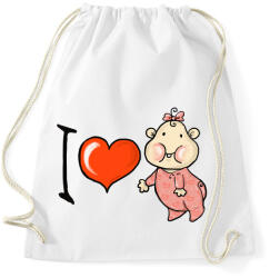 printfashion I love my baby - Sportzsák, Tornazsák - Fehér (3932959)