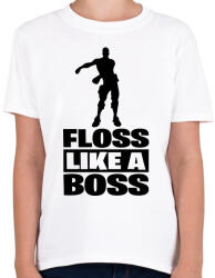 printfashion Floss Like A Boss - Gyerek póló - Fehér (927948)