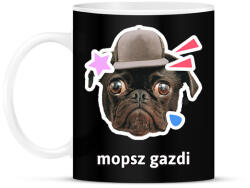 printfashion mopsz gazdi 2 - Bögre - Fekete (10899427)