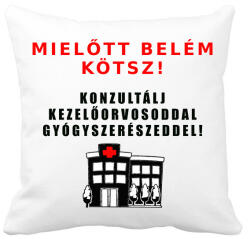 printfashion MIELŐTT BELÉM KÖTSZ2 - Párnahuzat, Díszpárnahuzat - Fehér (1505440)