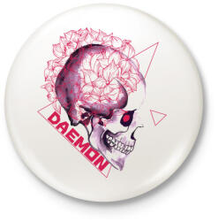 printfashion Démon - Kitűző, hűtőmágnes - Fehér (3080701)