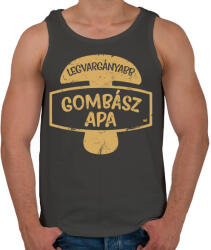 printfashion Legvargányabb gombász apa - Férfi atléta - Sötétszürke (11614598)