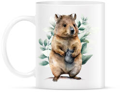 printfashion Quokka növényekkel - Bögre - Fehér (13924323)