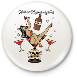 printfashion A tetovált anyukák a legjobbak - Kitűző, hűtőmágnes - Fehér (3082421)