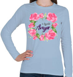 printfashion A legjobb Anya - Női hosszú ujjú póló - Világoskék (404434)