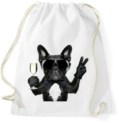printfashion Francia Buldog - Sportzsák, Tornazsák - Fehér (2541602)