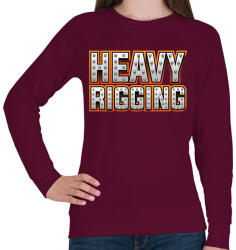 printfashion Heavy Rigging felirat - Női pulóver - Bordó (457511)