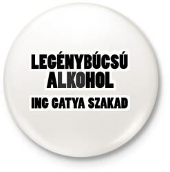 printfashion Legénybúcsú - Kitűző, hűtőmágnes - Fehér (5040629)